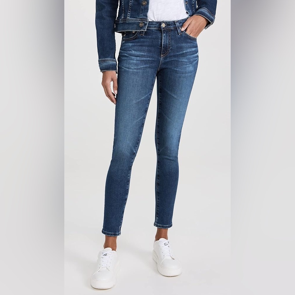 AG Adriano Goldschmied Classic Blue Cropped Jeans